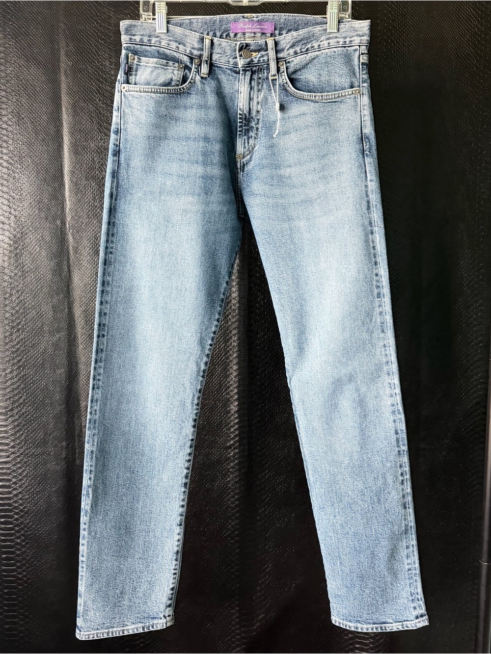 Ralph Lauren Purple Label Men’s Jeans Size 31x32 Straight Fit Light Wash Italy
